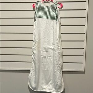 Summer temperature Striped Green and White Kids Sleep Sack 0-3yrs